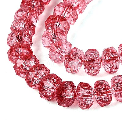 Crackle Transparent Glass Beads Strands GLAA-N068-03A-09-1