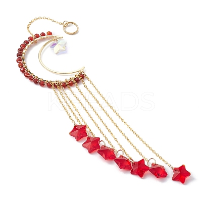 Natural Gemstone Pendant Decorations HJEW-JM01130-1