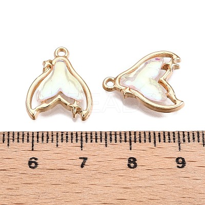 Rack Plating Alloy Glass Pendants FIND-N005-14B-1
