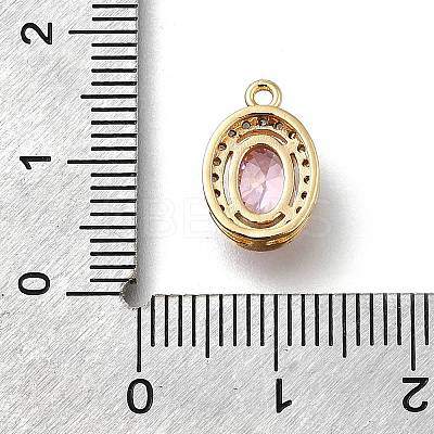 Brass Micro Pave Cubic Zirconia Pendants KK-D312-09G-03-1