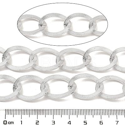 Aluminium Texture Curb Chains CHA-C002-07P-1