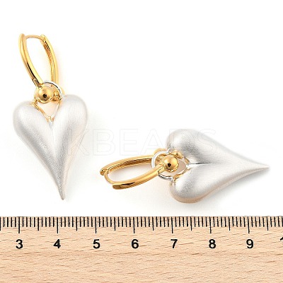 Two Tone Brass Hoop Earrings for Women EJEW-U055-20C-G-1