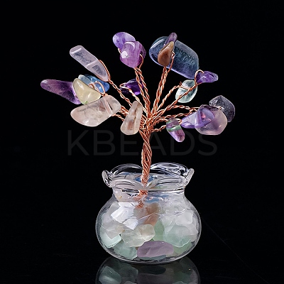 Natural Fluorite Chips Tree Decorations PW-WG17210-06-1