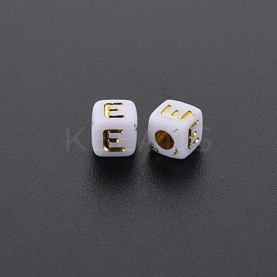Opaque White Acrylic Beads MACR-Q242-010E-1