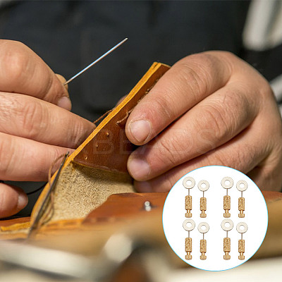 8Pcs 2 Styles DIY Leathercraft Locking Pins TOOL-DC0001-12-1
