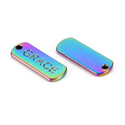 Rainbow Color Alloy Charms PALLOY-S180-250-NR-1