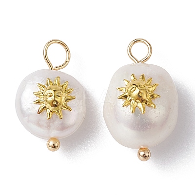 Natural Pearl Pendants PALLOY-JF02200-1