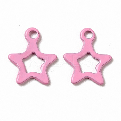 Spray Painted 201 Stainless Steel Charms STAS-G304-29B-1