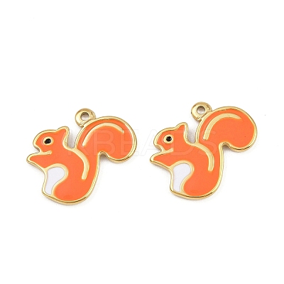 304 Stainless Steel Enamel Pendants STAS-P415-24G-1