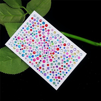 Self Adhesive Acrylic Rhinestone Stickers STIC-PW0012-04B-02-1