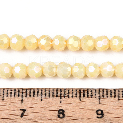 Anti-Tarnish Electroplate Glass Beads Strands X-EGLA-T021-4mm-15-05-1