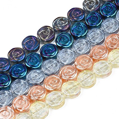 Electroplate Glass Beads Strand EGLA-S188-19-1