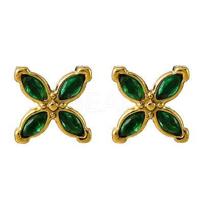 304 Stainless Steel Stud Earrings EJEW-C135-01G-02-1