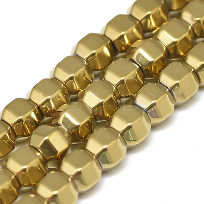 Electroplate Non-magnetic Synthetic Hematite Beads Strands X-G-T061-50B-1