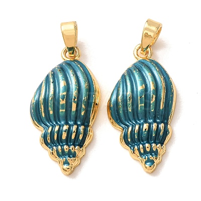 Brass Enamel Pendants KK-CBA8606-01G-03-1