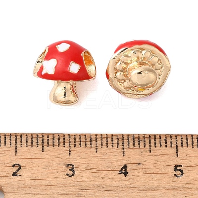 Rack Plating Alloy Enamel European Beads PALLOY-S189-48G-1