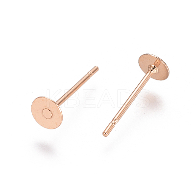 304 Stainless Steel Stud Earring Findings STAS-E484-67F-RG-1