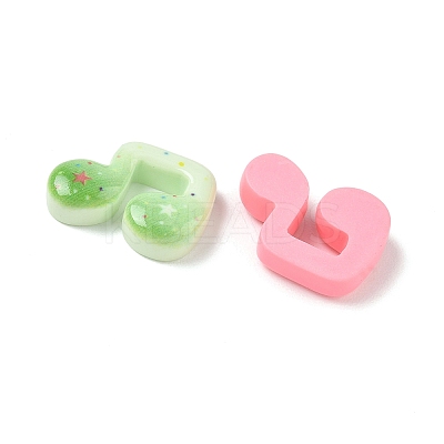Printed Opaque Resin Cabochons RE-CBABBBE-02-1