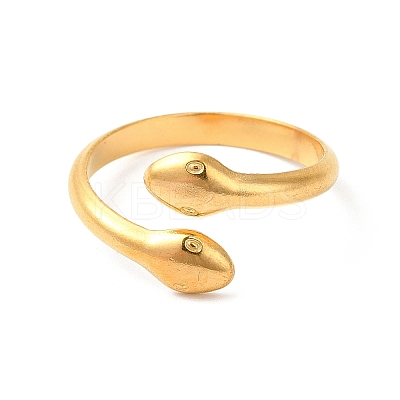 Ion Plating(IP) 304 Stainless Steel Cuff Rings RJEW-E063-23G-1