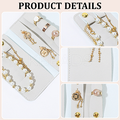 PU Imitation Leather Jewelry Rolls for Earrings Bracelets Necklaces AJEW-WH20020-456A-1
