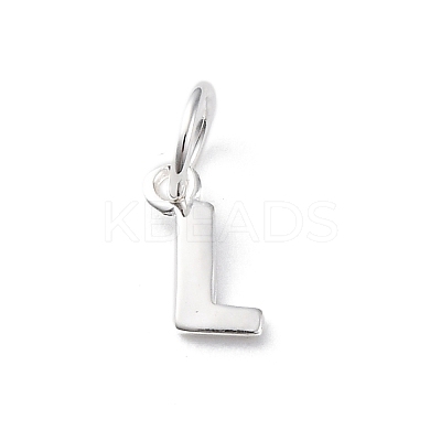 925 Sterling Silver Letter Charms STER-C012-01S-L-1