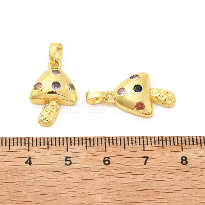 Brass Micro Pave Cubic Zirconia Pendants KK-G533-17G-02-1