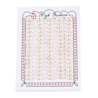 Grade 3A Natural Cultured Freshwater Pearl Beads X-PEAR-N018-3A-5055A-1
