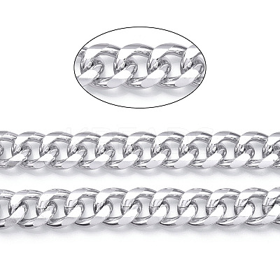 Aluminum Faceted Curb Chains CHA-N003-22S-1