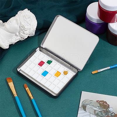 Iron Watercolor Paints Tins Box AJEW-WH0542-74-1