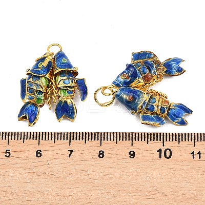 Brass Cloisonne Pendants KK-P251-A01-G-05-1