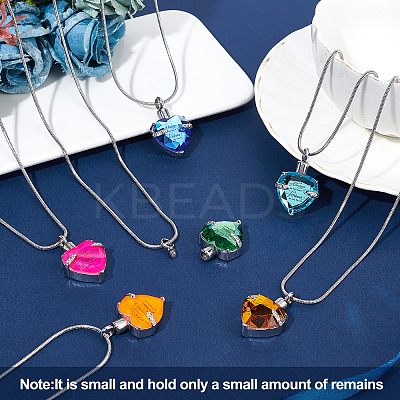 October Glass Urn Pendant Necklace DIY Making Kit DIY-CN0001-82C-1