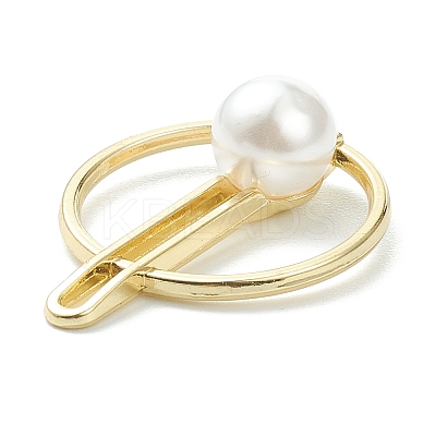 Alloy Pendants with Acrylic Pearl Beads LS-PALLOY-E580-15LG-1