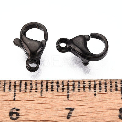 304 Stainless Steel Lobster Claw Clasps STAS-T065-10mm-34B-1