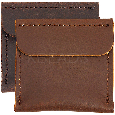 2Pcs 2 Colors Rectangle PU Leather Ring Bags ABAG-CL0001-20-1