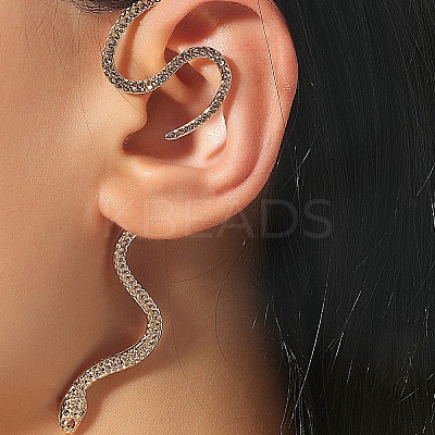 Alloy Snake Cuff Earrings for Girl Women Gift PW-WG3494F-01-1