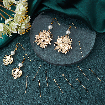 200Pcs Brass Eye Pins KK-BBC0002-89-1