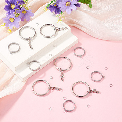 5Pcs 304 Stainless Steel Open Back Bezel Pendants STAS-TAD0001-01B-1