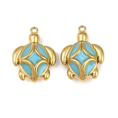 304 Stainless Steel Enamel Pendants STAS-Z187-01G-1