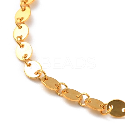 304 Stainless Steel Oval Link Chains Bracelet for Men Women BJEW-G640-05G-1