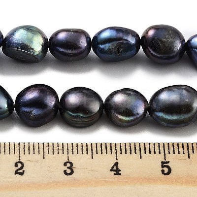Dyed Natural Cultured Freshwater Pearl Beads Strands PEAR-P062-30D-1