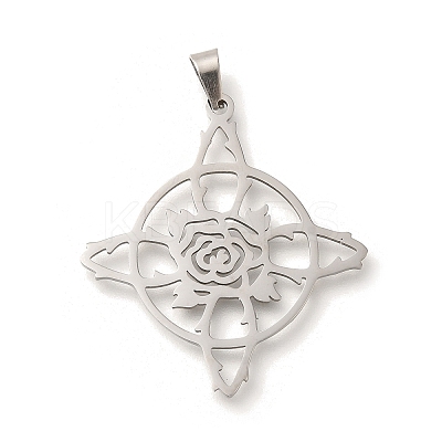 304 Stainless Steel Pendants STAS-S144-05P-A-1