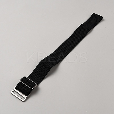 2Pcs Polyester Elastic Waist Belt with Alloy Buckles AJEW-WH0248-562A-1