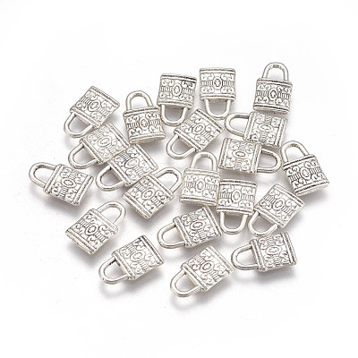 Tibetan Style Alloy Padlock Charms LF0090Y-1