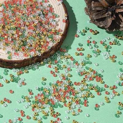 4 Colors 8/0 Christmas TOHO Round Seed Beads SEED-X0058-25-1