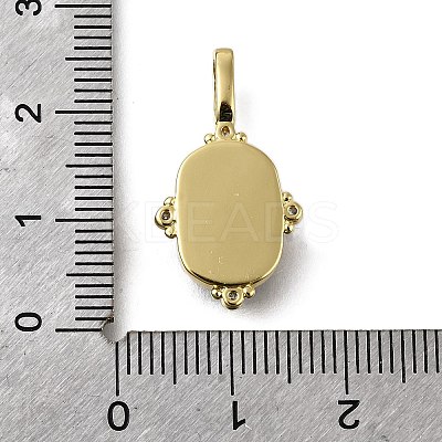 Brass Micro Pave Cubic Zirconia Pendants KK-S523-019G-B-1