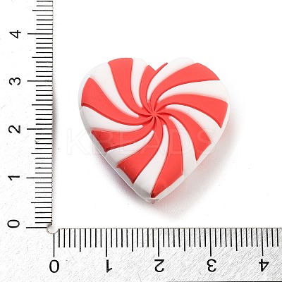 Heart Food Grade Eco-Friendly Silicone Focal Beads SIL-K004-09A-1