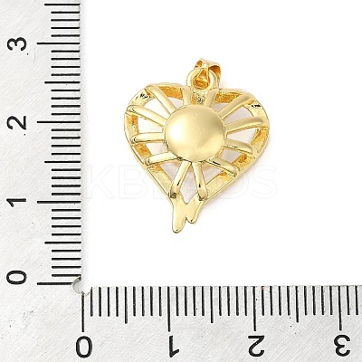 Rack Plating Brass Micro Pave Cubic Zirconia Pendants KK-P241-07G-1