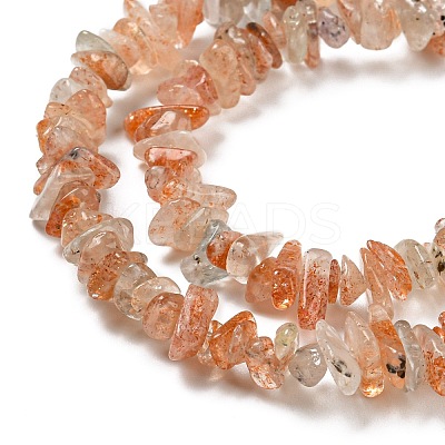 Natural Arusha Sunstone Chip Beads Strands G-G905-13-1