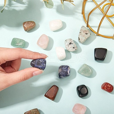 20Pcs 10 Colors Nuggets Natural Gemstone No Hole/Undrilled Beads G-SZ0001-77-1