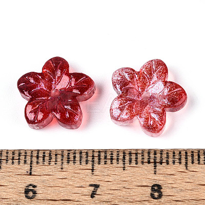 Baking Paint Transparent Glass Beads DGLA-N014-08A-05-1